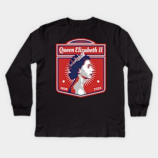 Queen Elizabeth Emblem Kids Long Sleeve T-Shirt